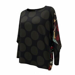 Alembika Polka Dot and Paisley Patterned Boxy Blouse Size 1 Size US 6-8 Lagenloo